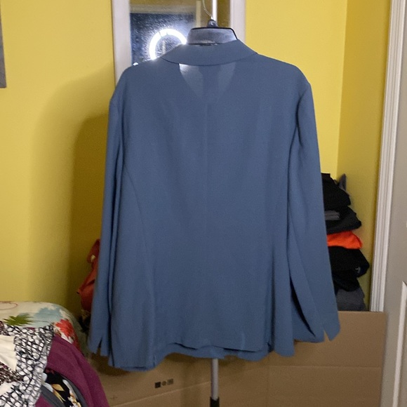 Talbots Blue Full Button Front Jacket Size 20 - Picture 6 of 6